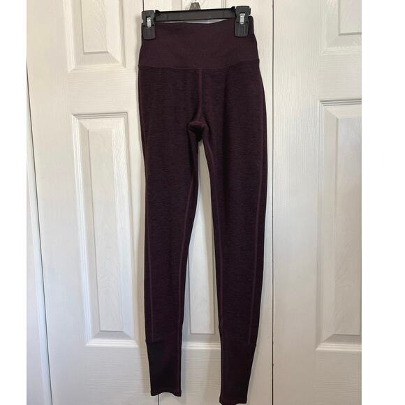 Alo Alosoft Black Plum Heather Butter Soft Lounge Legging Size XXS - Picture 3 of 10